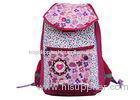 Girls Ergonomic School Bag Student Backpack In Allover Print With Felt Patch