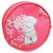 Red Zip Pouch Wallet Kids Coin Purse Round 300D Polyester 12x12x5 cm