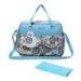 Fashionable Diaper Bags Blue Floral Top Handle With Diaper Pad All Over Print