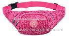 Women Fashionable Waist Pack Outdoor Chest Bag Rose Red Floral Printed