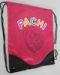Sport Shoe Gym Sack Bag Pink Black BSCI With Woven Label Header Card