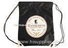 Mens Drawstring Backpack / Navy Gym Sack Pack Customized 210D Nylon