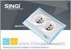 Firmly structure 16A Double Wall Switch Socket with transparent plate