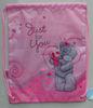 Girls Pink Sports String Bags Drawstring Sackpack Rubber Tab 4233 cm