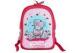 Red Polyester Backpack 1C 36CM School Bag For Young Girls With Reflective Tape