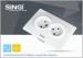 Electric light Wall Switch Socket / Europe Double wall socket