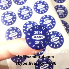 anti-counterfeiting labels/round warranty screw stickers/custom screw warranty seal stickers
