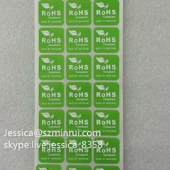 Factory Supply Custom Square Destructible Vinyl Adhesive Security Seal Sticker Anti-tamper Brittle Label