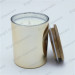 Factory sales gold color electroplating glass candle holders