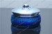 custom colored luxury glass jar with lid