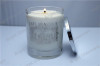 glass candle holder with metal lid