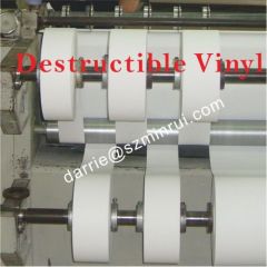 China top factory of self adhesive products wholesale Eggshell sticker paper 11CA2 Ultra destructible label paper