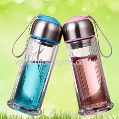 Promot quality water bottle with stainless steel cap