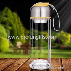 Promot quality water bottle with stainless steel cap