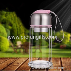 Promot quality water bottle with stainless steel cap