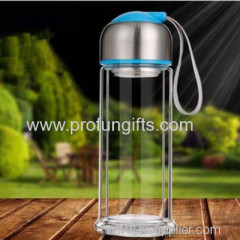 Promot quality water bottle with stainless steel cap