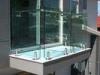 Energy - saving 10mm Tempered frameless glass handrail panel with hole