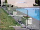 Swimming pool tempered clear glass panel with fine polished edge