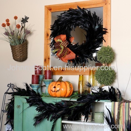 Feather Garland w/Schlappen-Peacock In stock