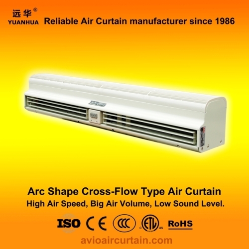 Arc shape cross-flow air curtain FM-1.25-12B