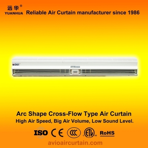 Arc shape cross-flow air curtain door 12515B