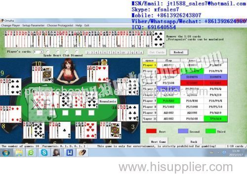 XF New Computer Poker Analysis Software To See All Cards And Ranks Of Players In Screen