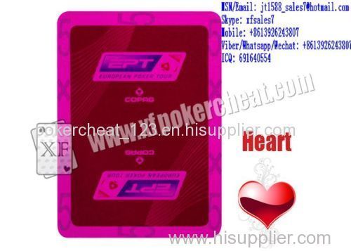 XF EPT Plastic Coated Playing Cards With Sides Bar-Codes Markings Or Backside Invisible Markings For Poker Analyzer
