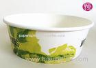 44oz DisposablePaper Bowls PE Coated Enamel Paper Food Salad Container With Lid