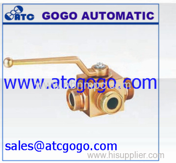 hydraulic 3 ways ball valve hand valve