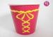 Single Wall Disposable Take Away Paper Plant Pot Red Color 34 Ounce