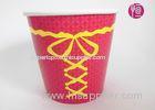 Single Wall Disposable Take Away Paper Plant Pot Red Color 34 Ounce