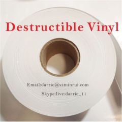 Hotsale Eco-friendly Ultra destructible adhesive vinyl label materials smooth medium fragile facestock passed 138 tests