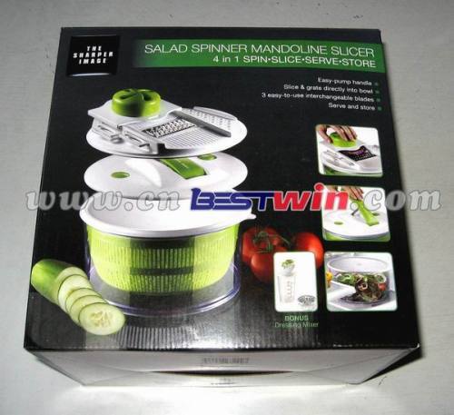 Salad Spinner Mandoline Slicer 4 in 1 Spin Slicer As Seen On TV