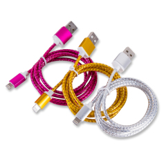 Round braided usb cable for iphone6 and for android