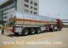 Tri Axles 45tons stainless steel fuel tank trailer oil transportation truck