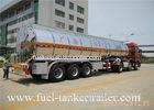 Tri Axles 45tons stainless steel fuel tank trailer oil transportation truck