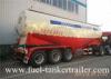 60T Tri - axles Round / Square Shape bulk cement trailer single silo