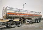 Oval / Cylindrical Aluminum Alloy Fuel Tanker Trailer 45000 L For Nigeria Market