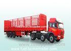 Heavy duty 3 axle 50 Tons flatbed side wall open cargo semi truck trailer