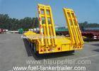 50T 3 - 4 axles Low Bed semi trailer with manual or hydraulic type ladder