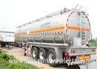 30 - 60CBM Aluminum Alloy Fuel Crude Oil Tanker Trailers 50000 Liters