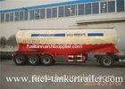 Bulk powder loading dry bulk tank truck with Round / Square tank shape 3 Axle