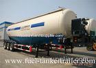 Three Axle 40 Ton Bulk Cement Trailer / Cement Powder Trailer For Cement Transport