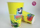 16oz Custom Printed Eco Friendly Cold Paper Cups Yellow Color