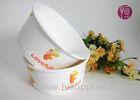 12 Ounce Shallow Ice Cream Paper Bowls With Plastic Lid / Custom Print