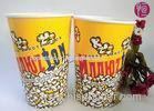 64oz Disposable Paper Popcorn Bucket For Fried Chicken / Double PE