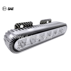 18W 5.6" ECE R65 SAE J845 LED Strobe Warning Light Chrome Plating Housing