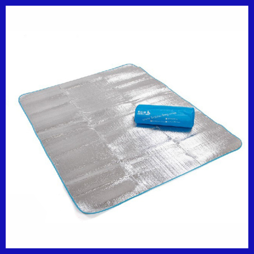Hjuns Portable Waterproof Foldable Aluminum Eva Foil Sleeping Pad for Camping Yoga Lawn Mat Cushion Moistureproof 200x200 cm A Double Side Picnic Blanket Mat