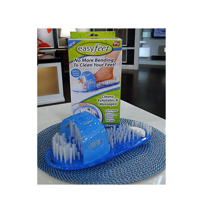 Easy Feet Foot Scrubber Bath shower scrub Brush Massager Pumice AS Seen
