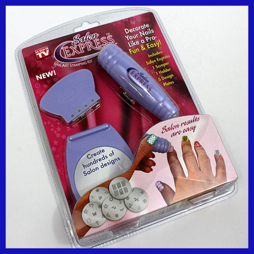 Salon Express Nail Art Stamp Stamping Kit Manicure Design Polish Salon Express Nail Art Stamp Stamping Kit Manicure Design Polish As Seen On Tv